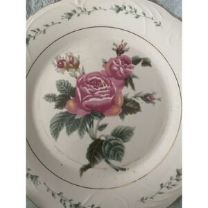 Vintage Holsted House Decorative Rose Soup Plate Floral Design Porcelain China